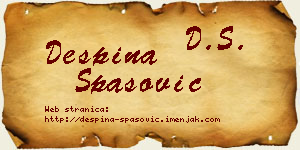 Despina Spasović vizit kartica